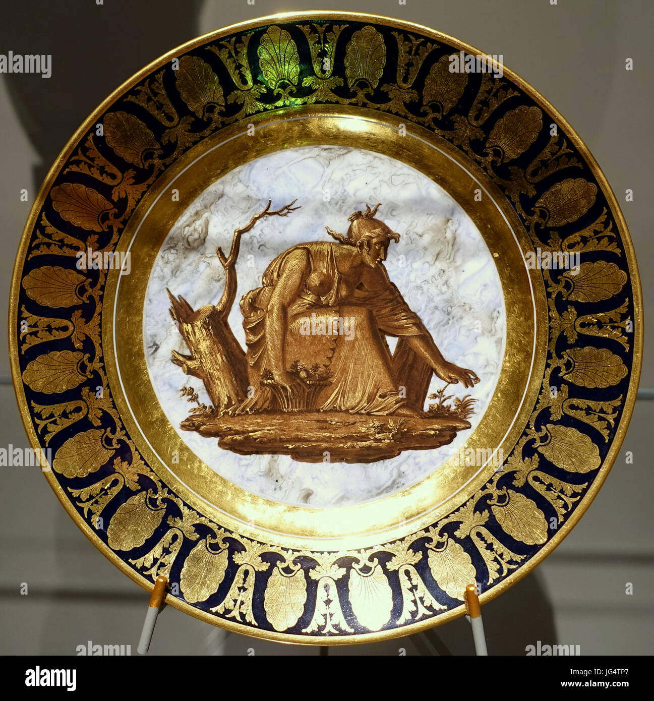 La fabrique de porcelaine de Sèvres, plaque, 1808, disque-pâte porcelaine - Wadsworth Atheneum, Hartford, CT - DSC05508 Banque D'Images