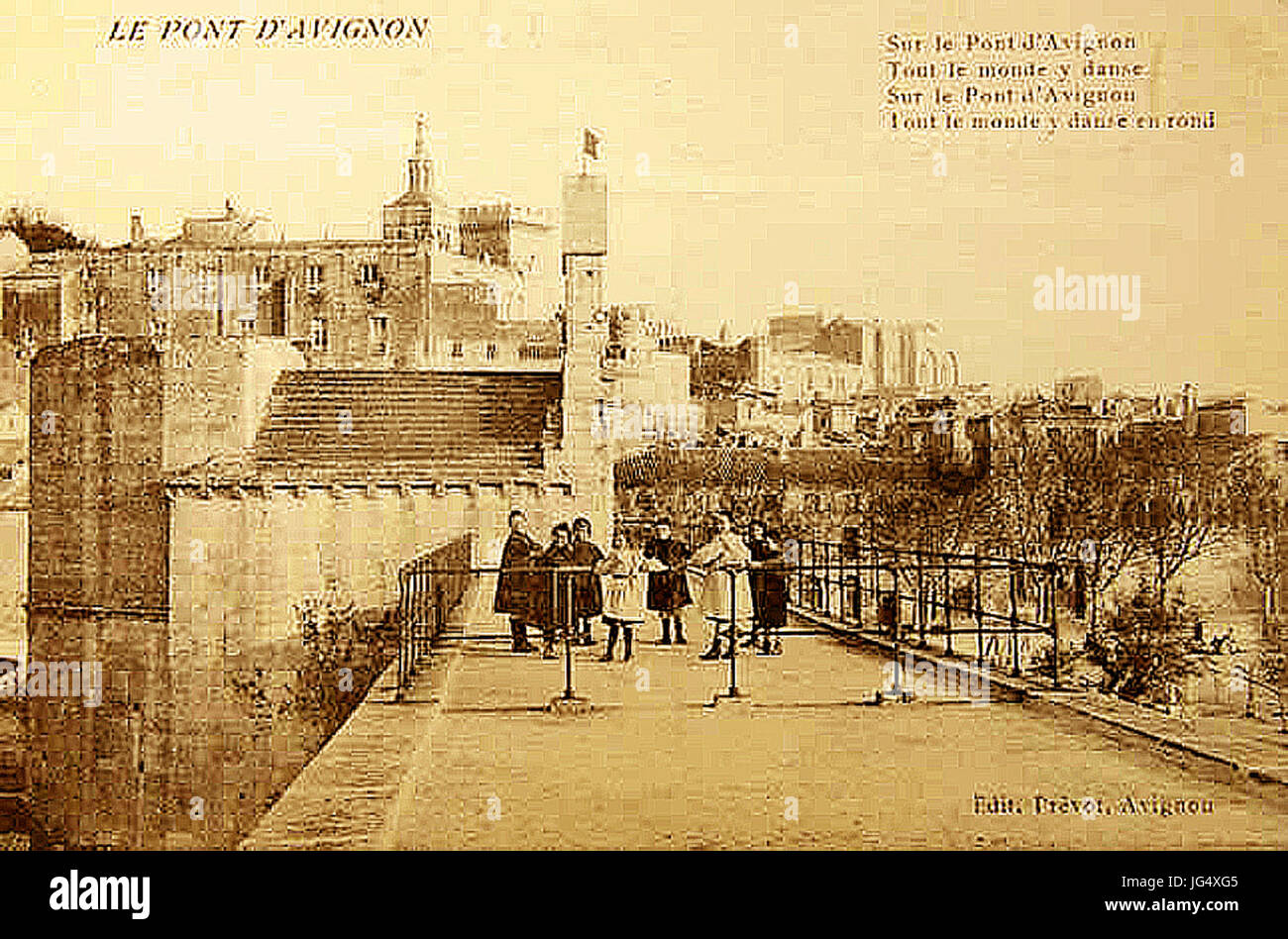 Pont d'Avignon édition Prévot Banque D'Images