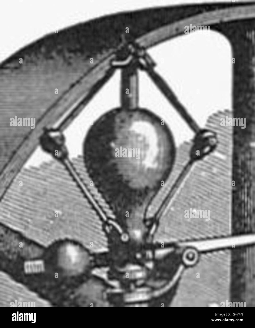 Chargé de porter le moteur à vapeur centrifuges gouverneur 28nouveau catéchisme de la machine à vapeur 190429 Banque D'Images