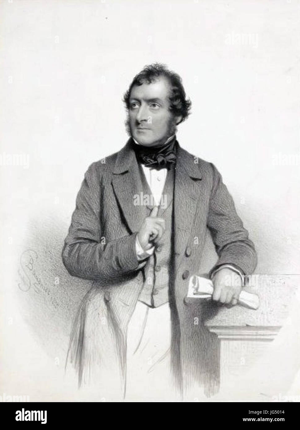 Portrait de Henry Labouchère Baron Taunton par Charles Baugniet Banque D'Images