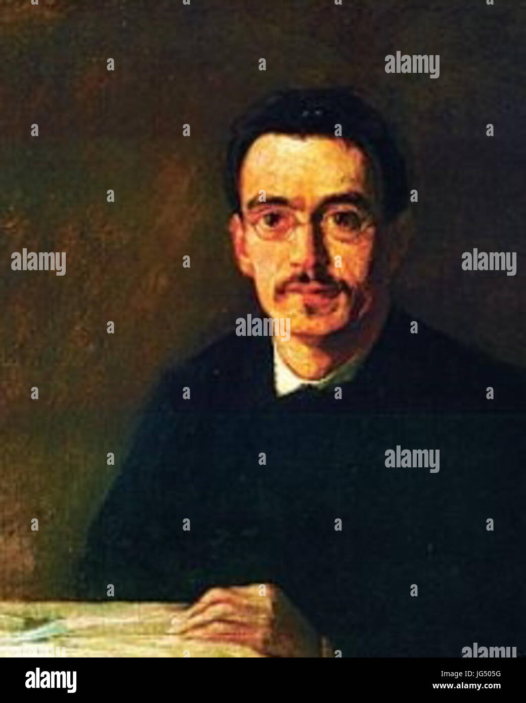 Portrait von Rudolf Steiner 1892 Otto von à Weimar gemalt Fröhlich Banque D'Images