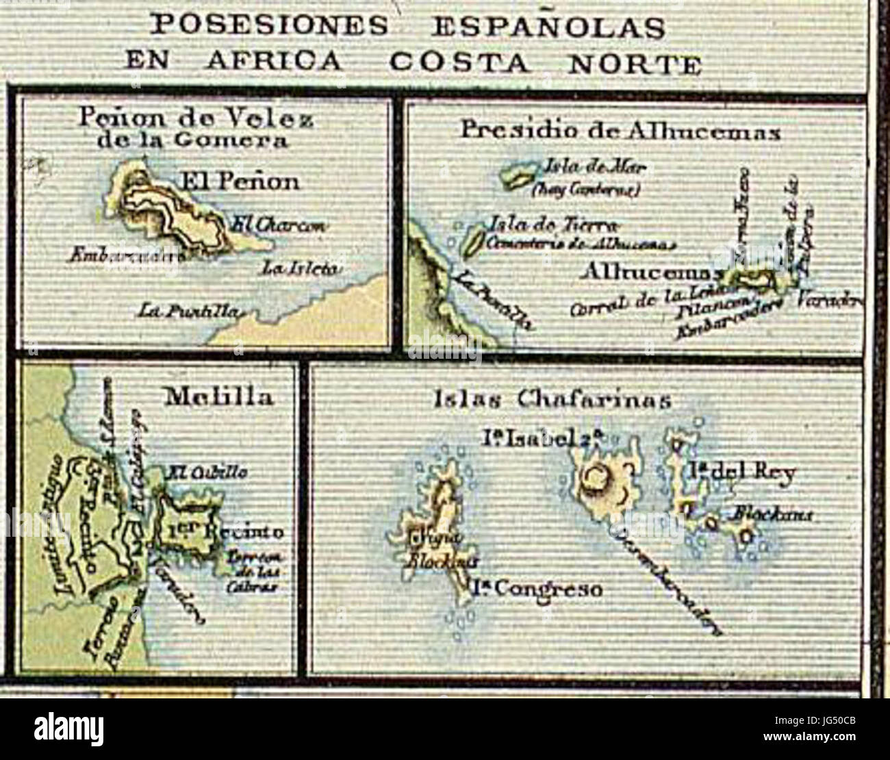 Posesiones españolas en Africa Costa Norte Banque D'Images