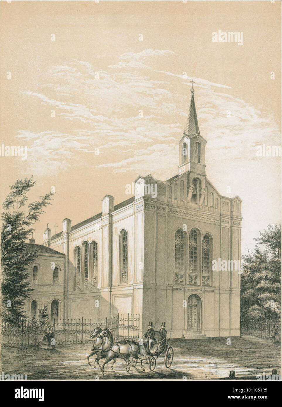 Primož Trubar Église à Ljubljana 1851-1900 Banque D'Images