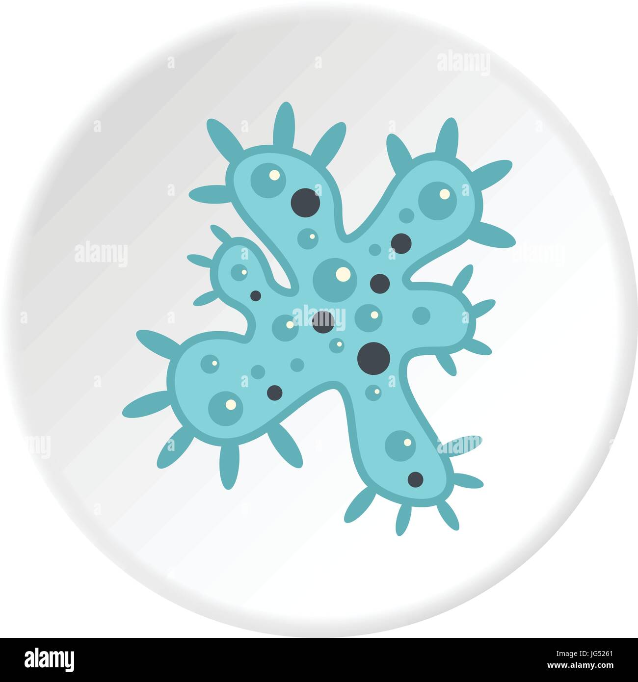 L'icône de bactéries circle Illustration de Vecteur