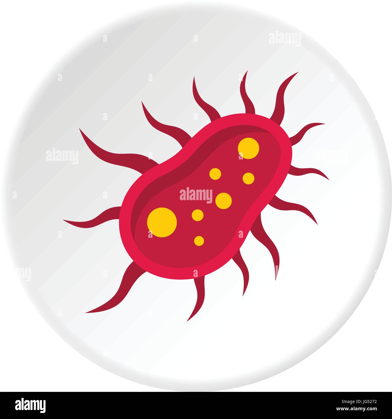 Cercle icône centipede bactéries Illustration de Vecteur