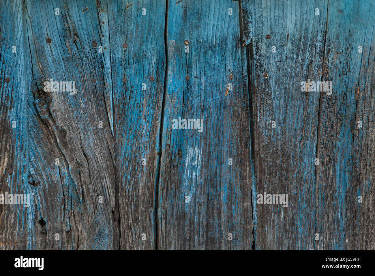 Planches en bois peint en bleu. La texture de fond. Banque D'Images