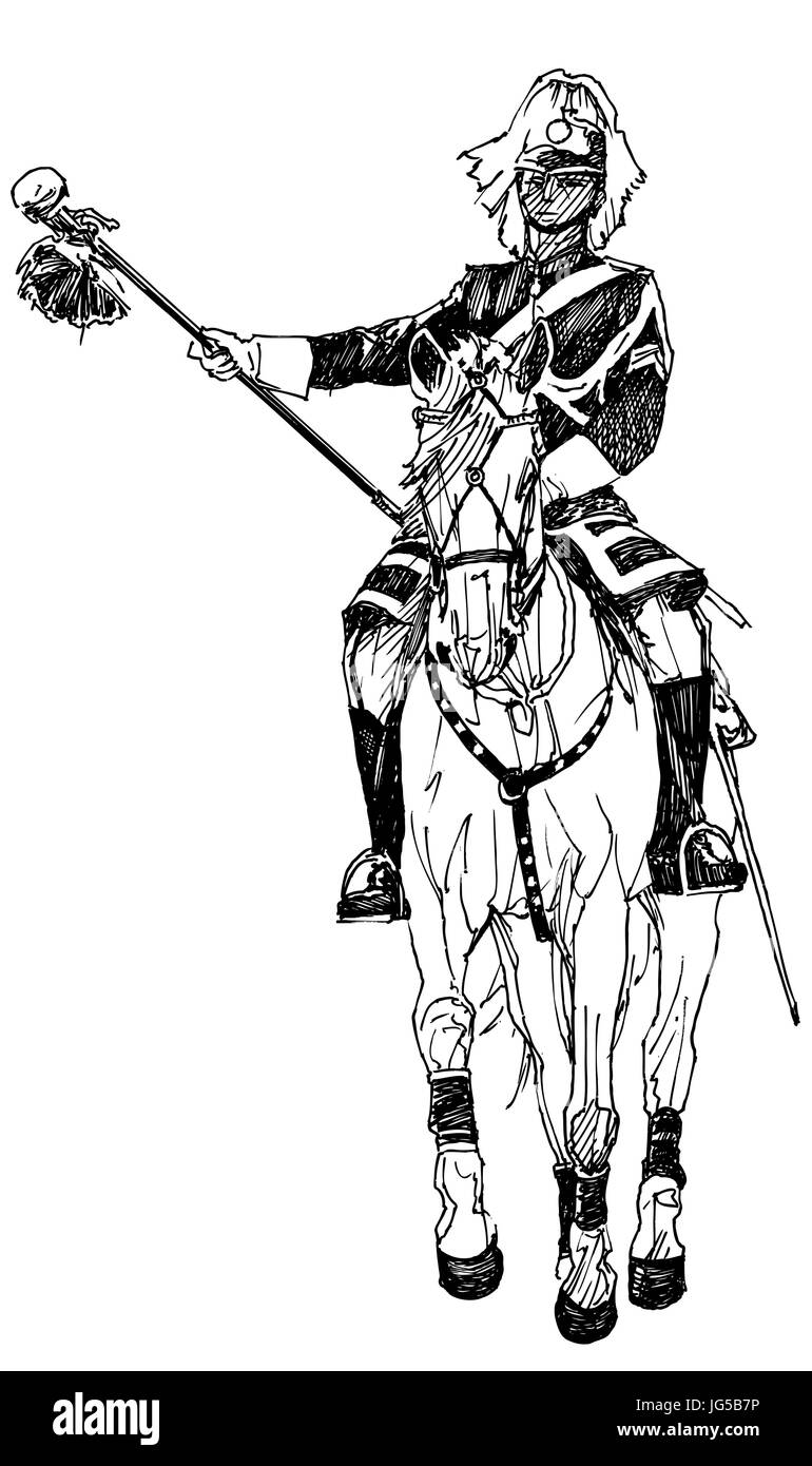Vector illustration d'un cavalier Illustration de Vecteur