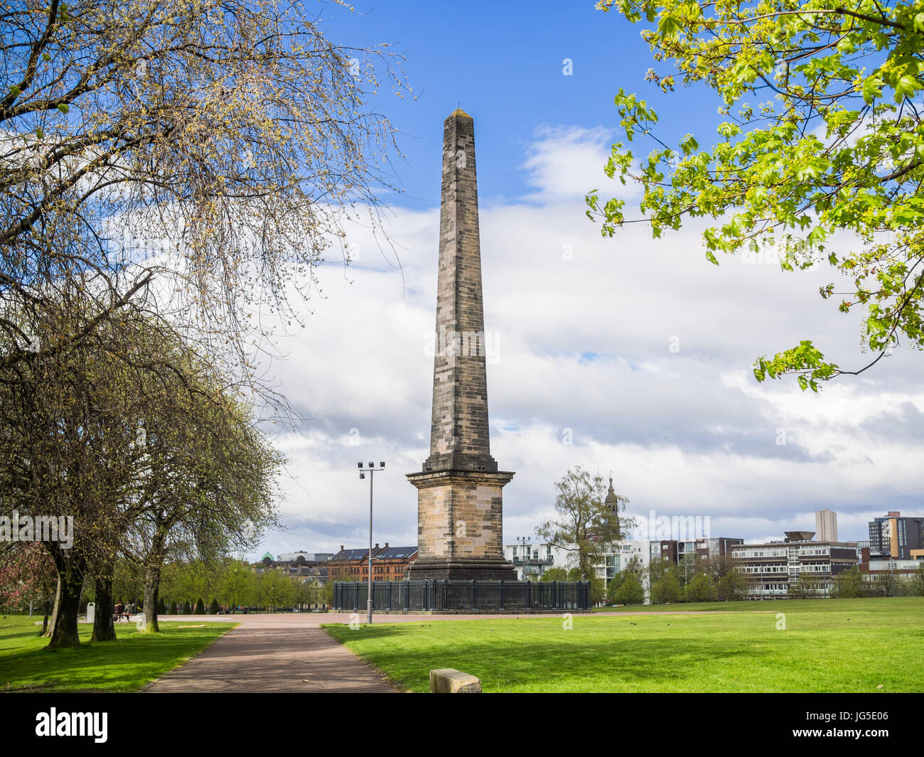 Monument Nelson - Glasgow Green Banque D'Images