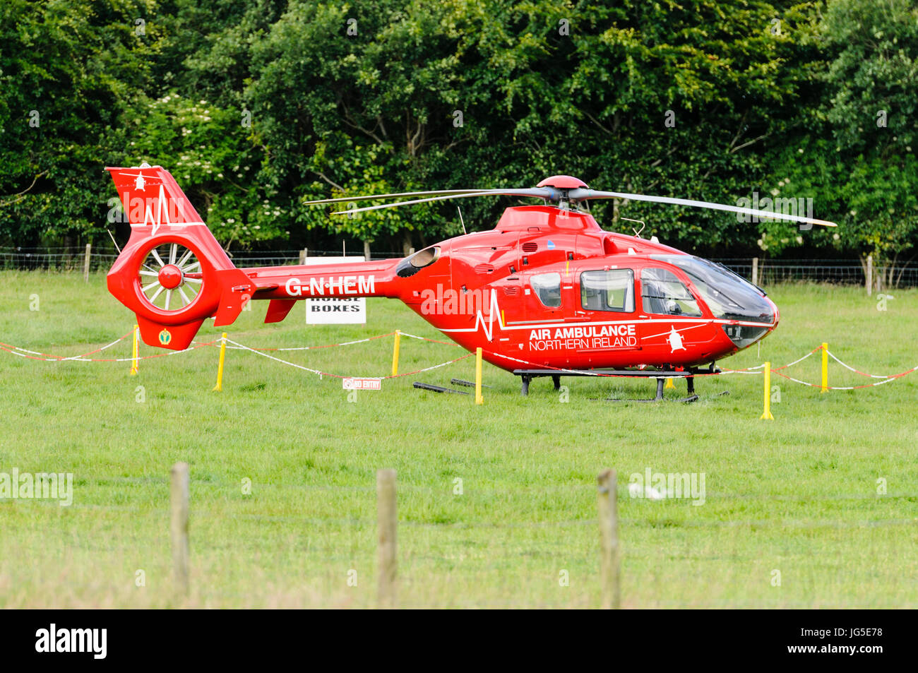 La nouvelle Irlande du Nord Air Ambulance hélicoptère. Banque D'Images