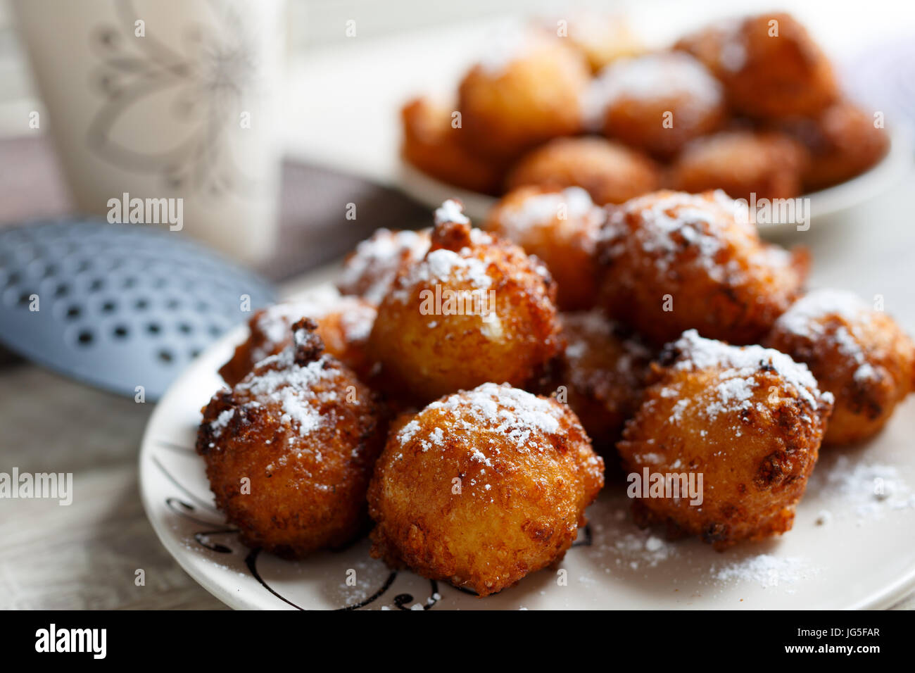 Boules de fromage cottage Banque D'Images