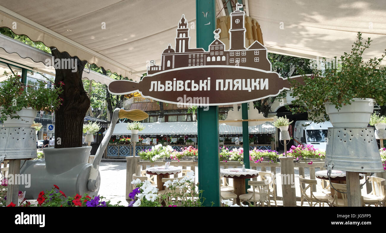 Restaurant, Odessa, Ukraine Banque D'Images
