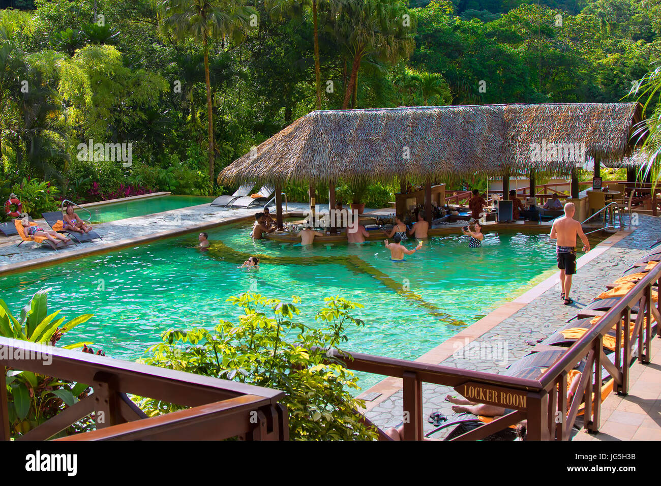 Tabacon Grand Spa Resort à l'Arenal, Costa Rica. Banque D'Images