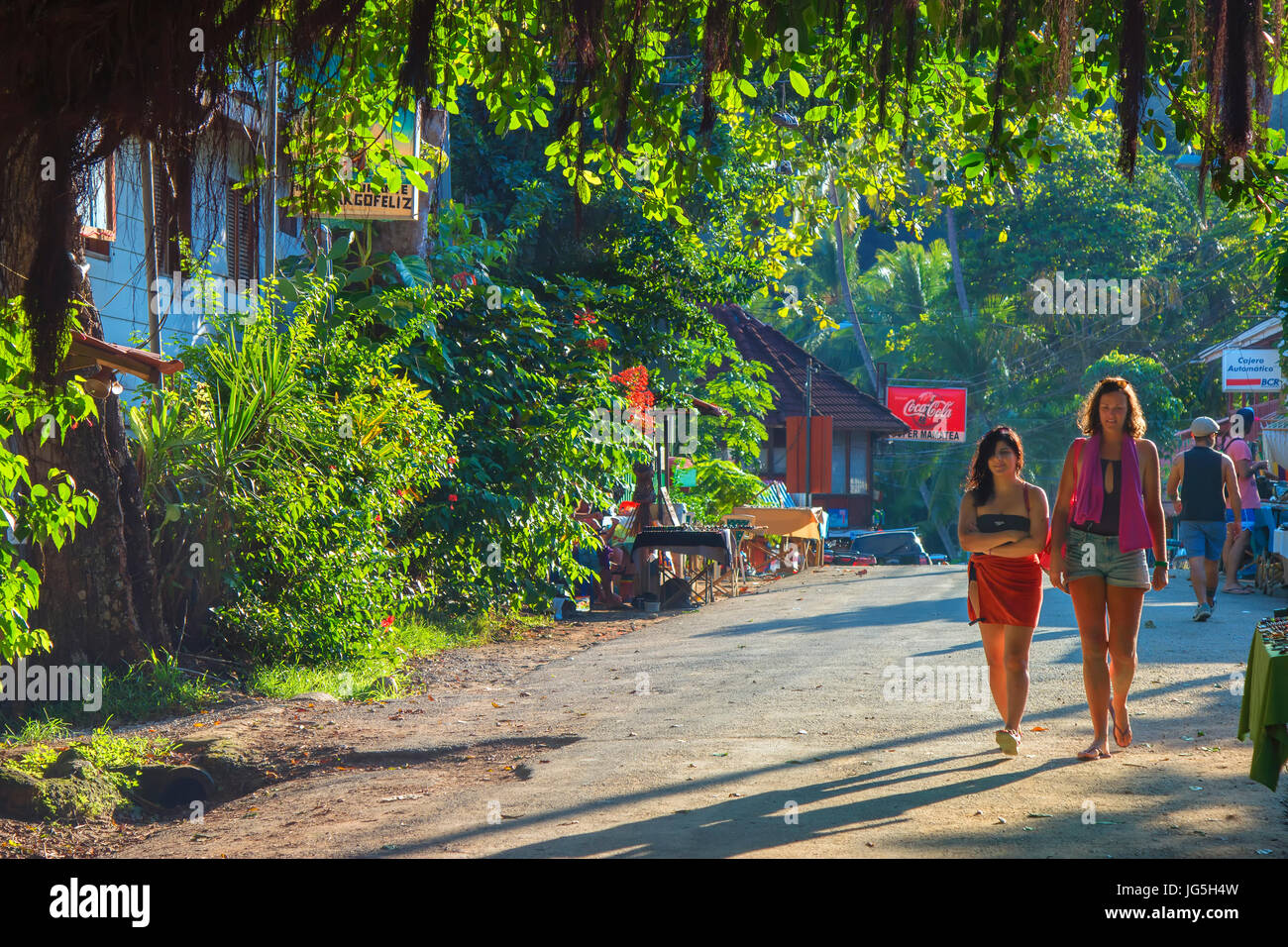 Le village de Montezuma, Péninsule de Nicoya, Costa Rica Banque D'Images
