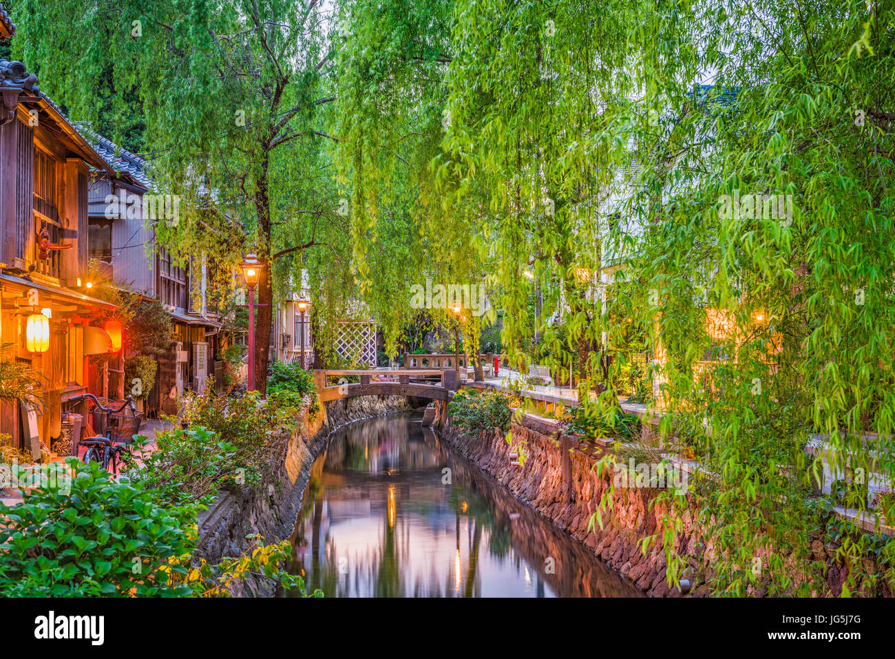 Shimoda, le Japon sur Perry Road au crépuscule. Banque D'Images