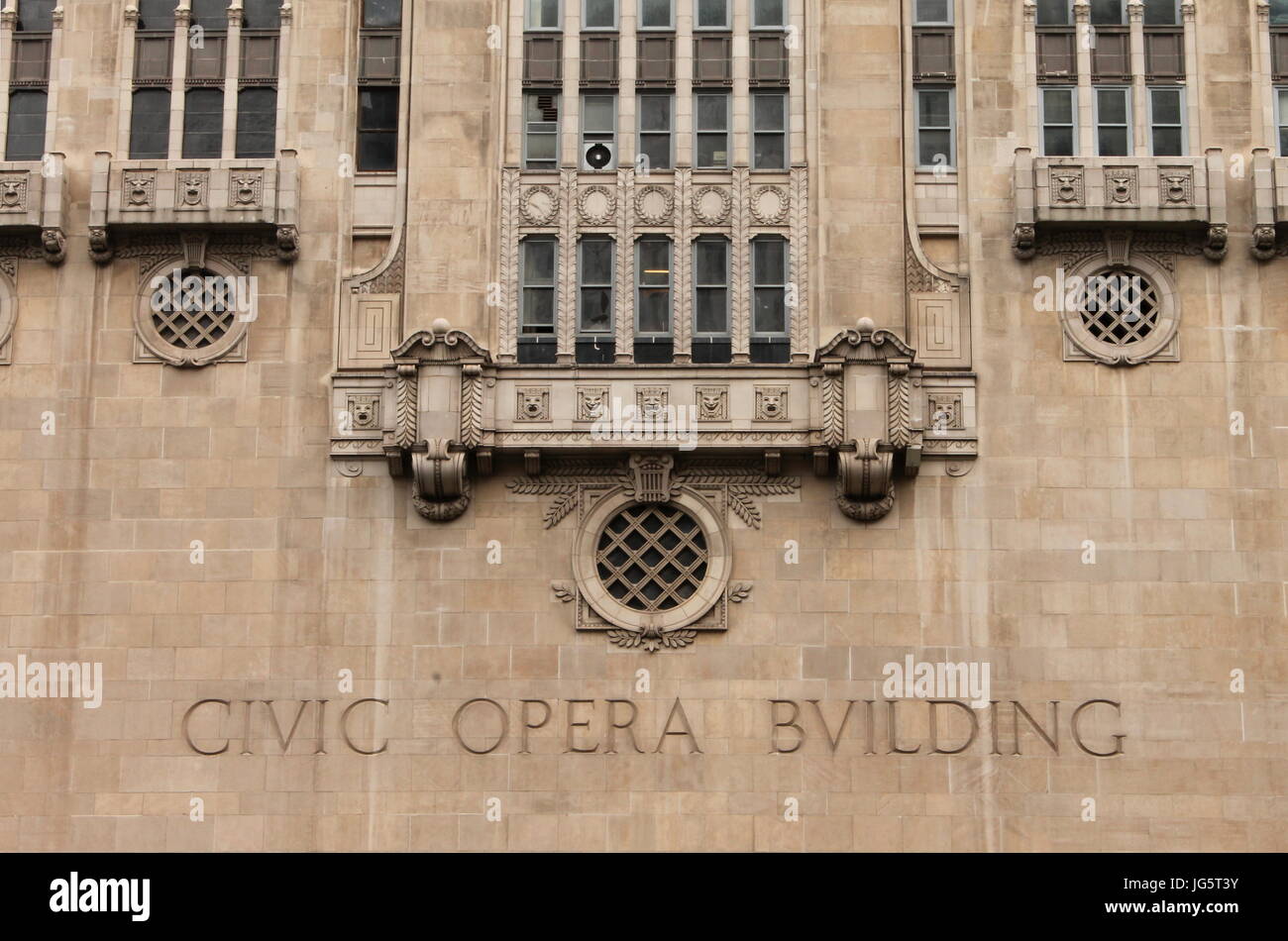 La Civic Opera House, la maison de l'Opéra de Chicago, à Chicago, IL Banque D'Images