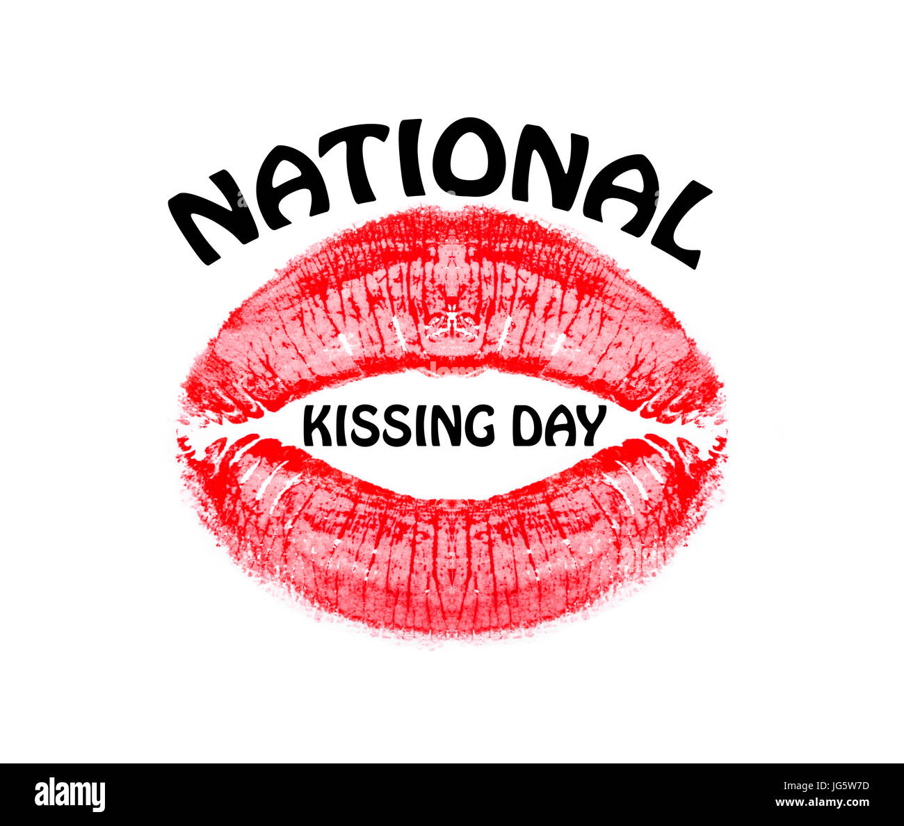 Les baisers lèvres coeur avec les baisers 24. Banque D'Images