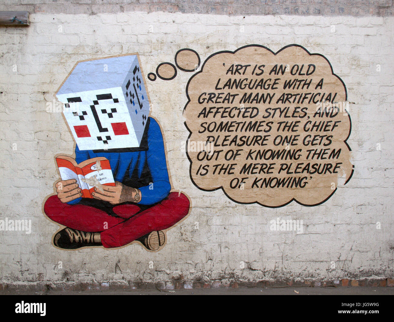 Glasgow Art Graffiti Rue Citation Philosophique Photo Stock Alamy