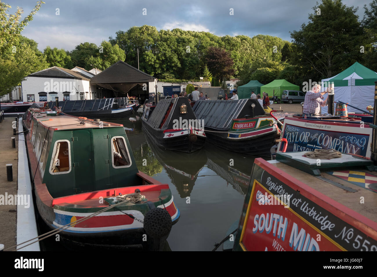L'historique 15-04 rassemblement à Braunston, Northamptonshire Braunston, Marina Banque D'Images