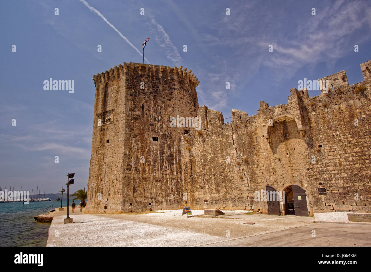 Le Château de Trogir, près de Split, Croatie. Banque D'Images