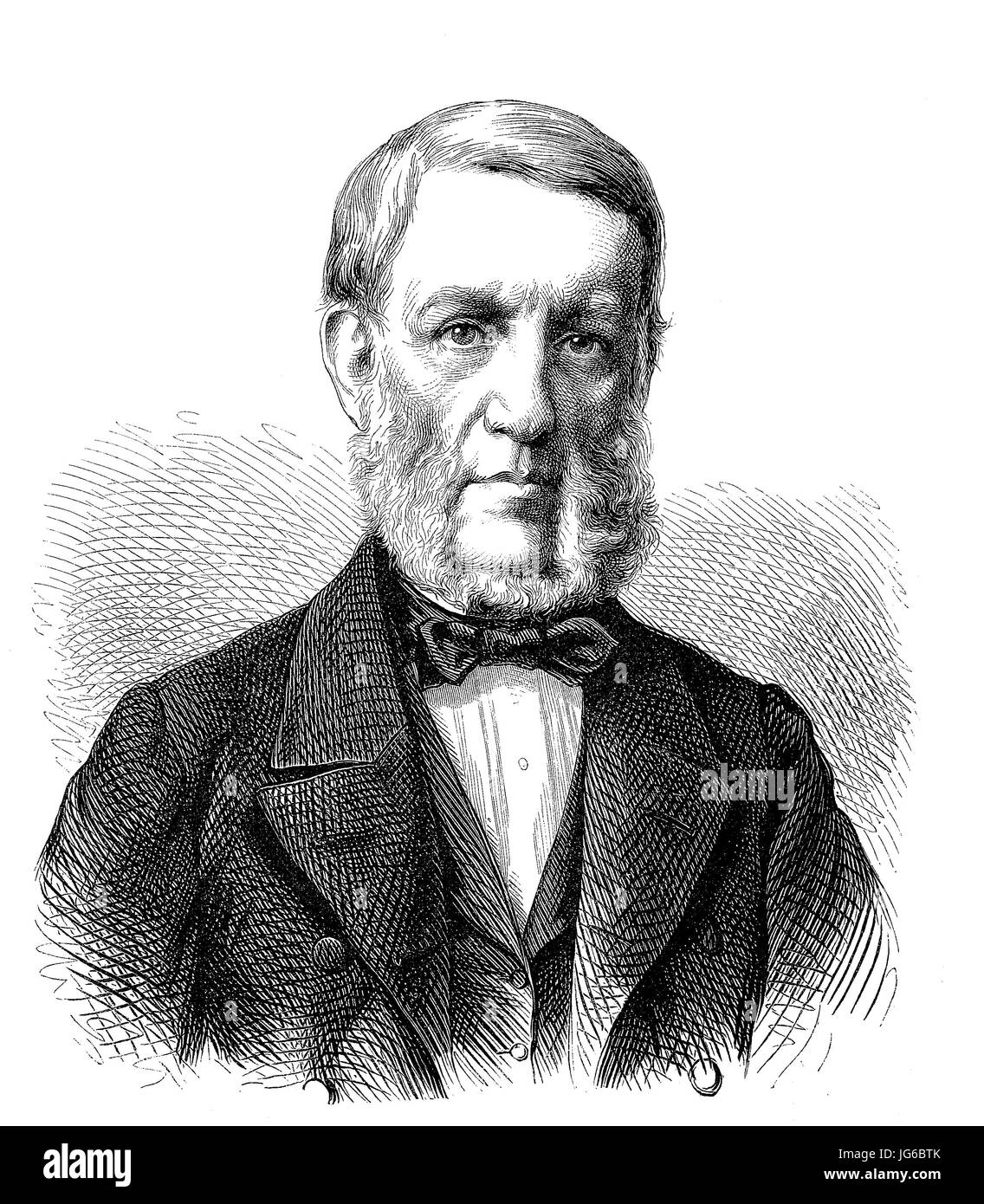 Amélioré : numérique, George Bancroft, 1800 - 1891, était un historien et homme d'État américain, l'Amérique, l'illustration du xixe siècle Banque D'Images