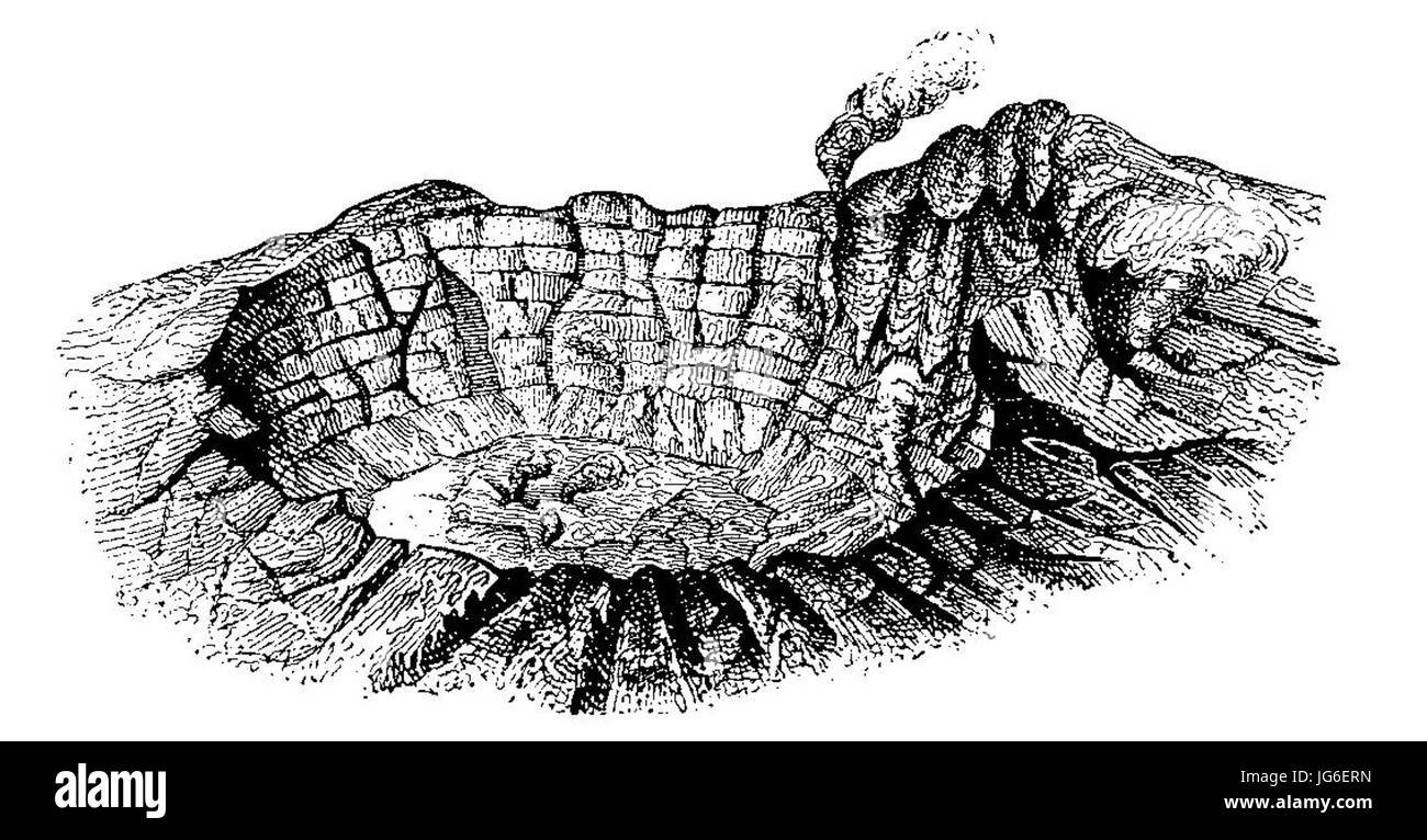CratèreDolomieu CharlesVélain Fournaise Réunion Banque D'Images