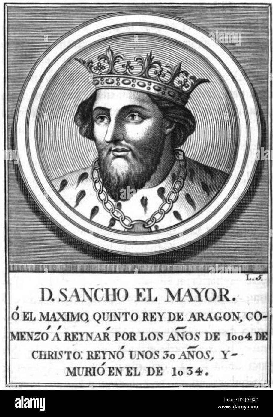 Retrato-042-Rey de Aragón-Sancho el Mayor Banque D'Images