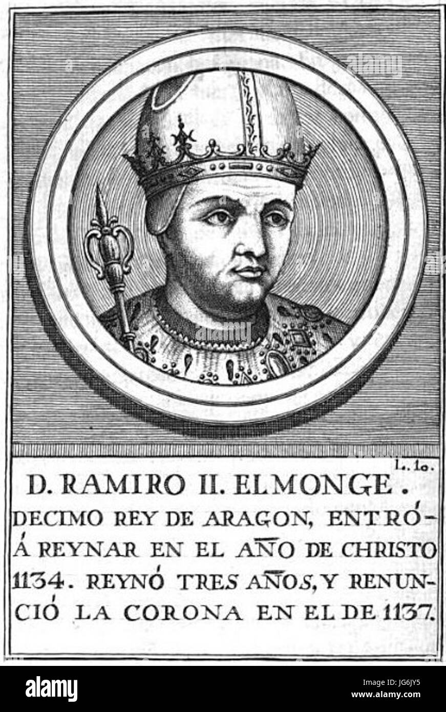 Retrato-104-Rey de Aragón-Ramiro II el Monje Banque D'Images