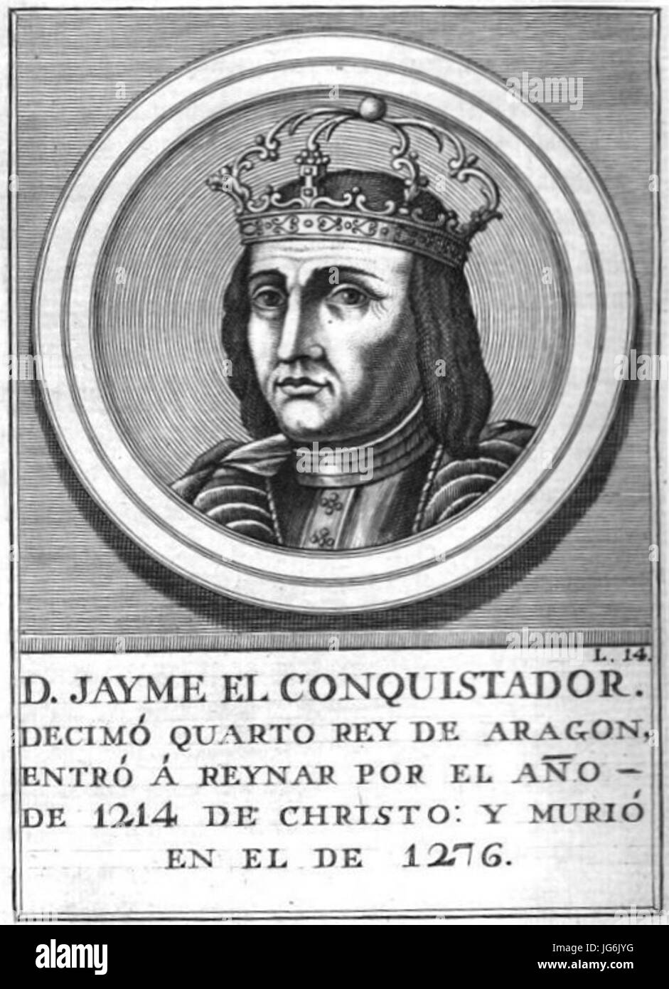 Retrato-156-Rey de Aragón-Jaime J El Conquistador Banque D'Images