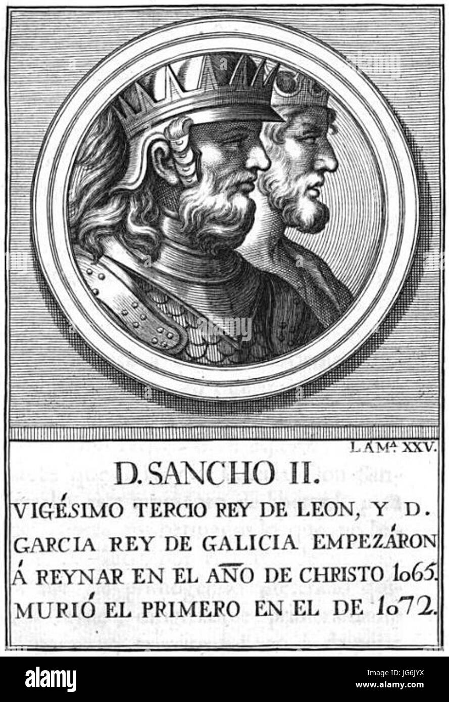 Retrato-200-Rey de León-Sancho II Banque D'Images