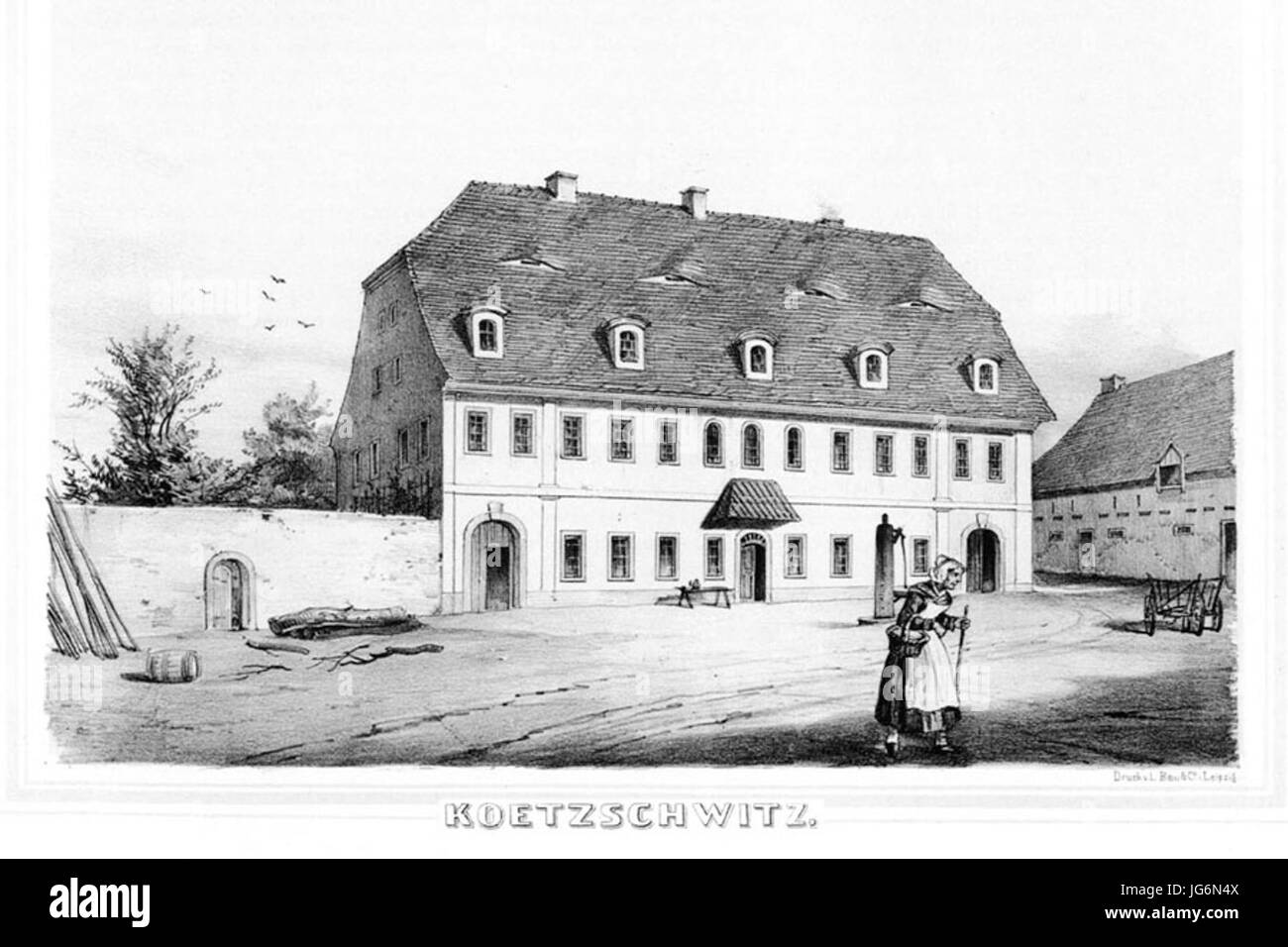 Kötzschwitz Rittergut Banque D'Images