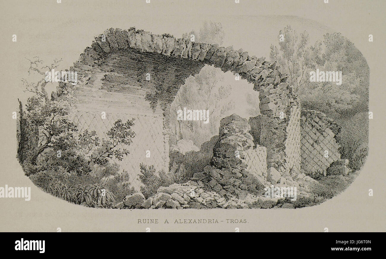 Ruine à Alexandria-Troas - Etienne Rey - 1867 Banque D'Images