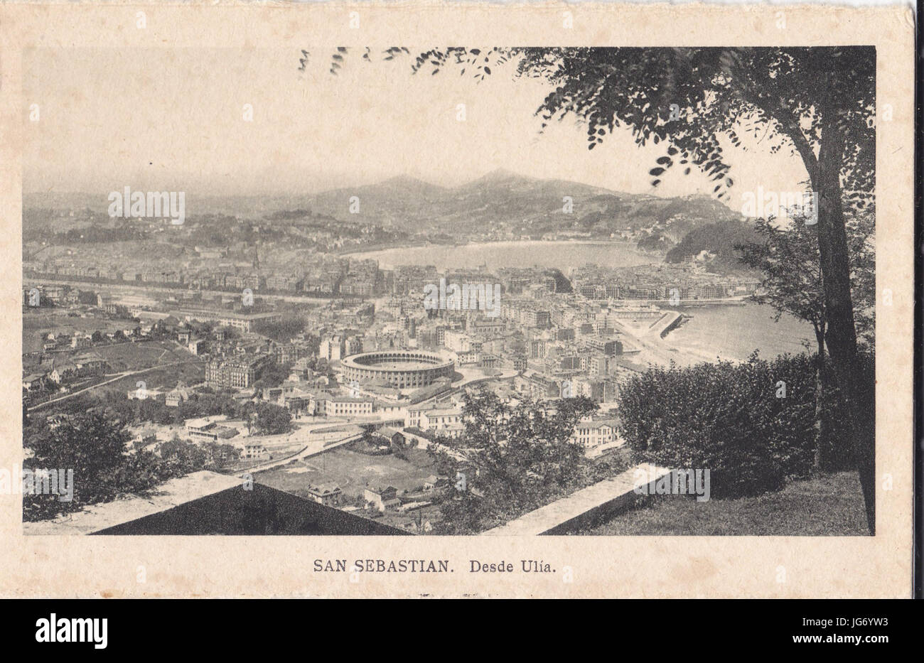 San Sebastian, Espagne, inicio do Séc. XX, Desde Ulía, Arquivo de Villa Maria, Angra do Heroísmo, Açores. Banque D'Images