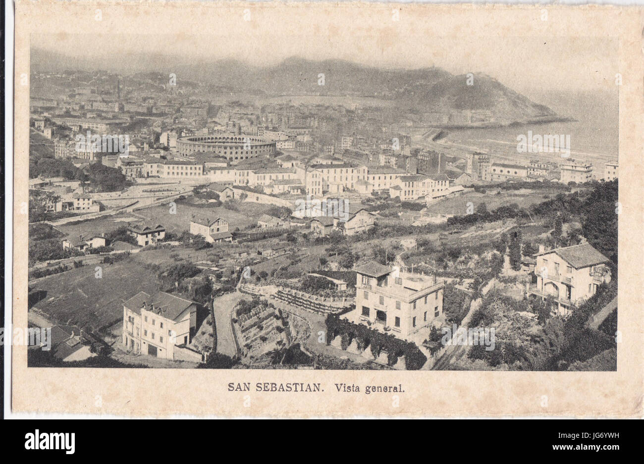 San Sebastian, Espagne, inicio do Séc. XX, Vista général, Arquivo de Villa Maria, Angra do Heroísmo, Açores. Banque D'Images