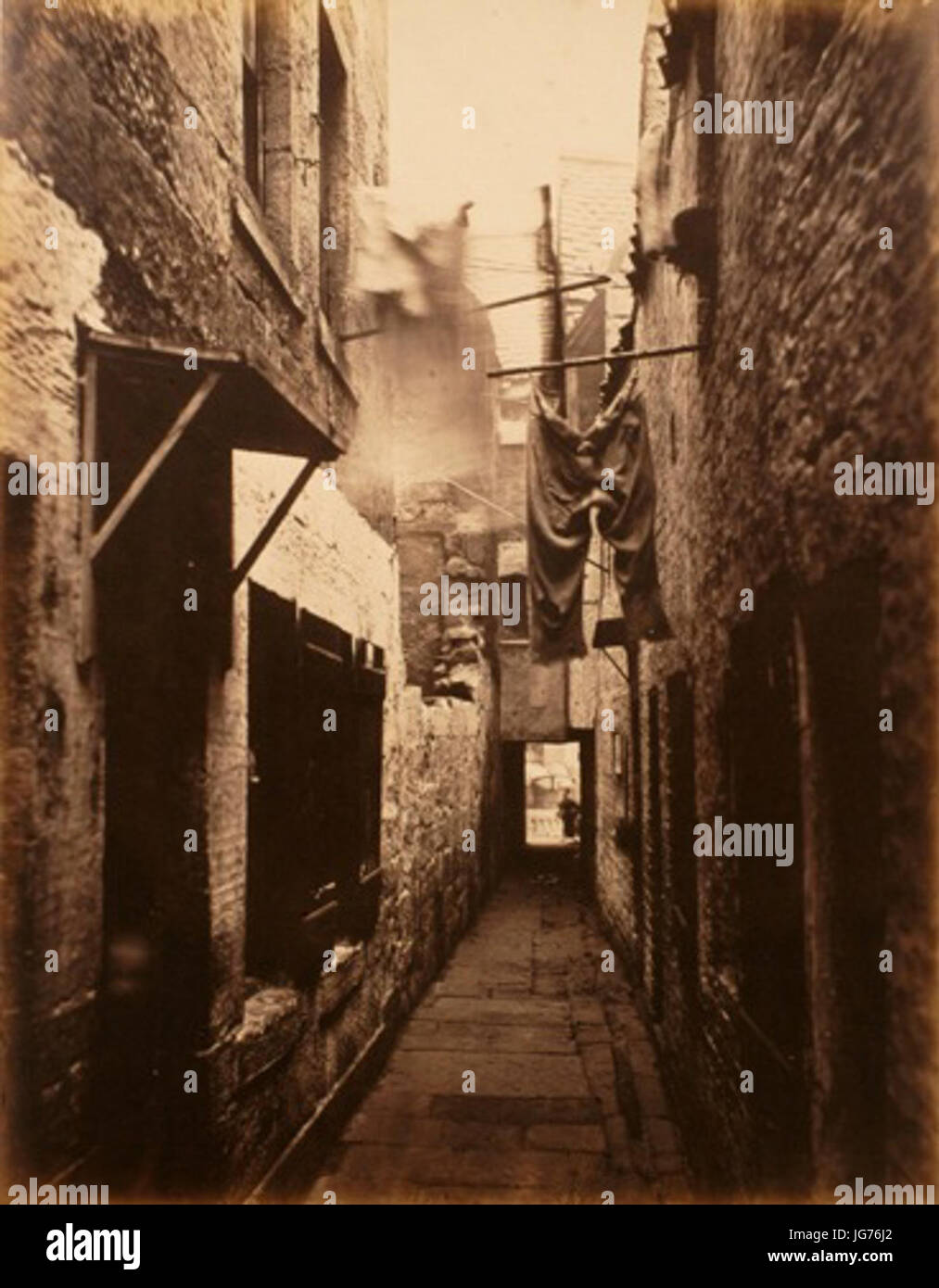 Bidonville à Glasgow 1871 Banque D'Images