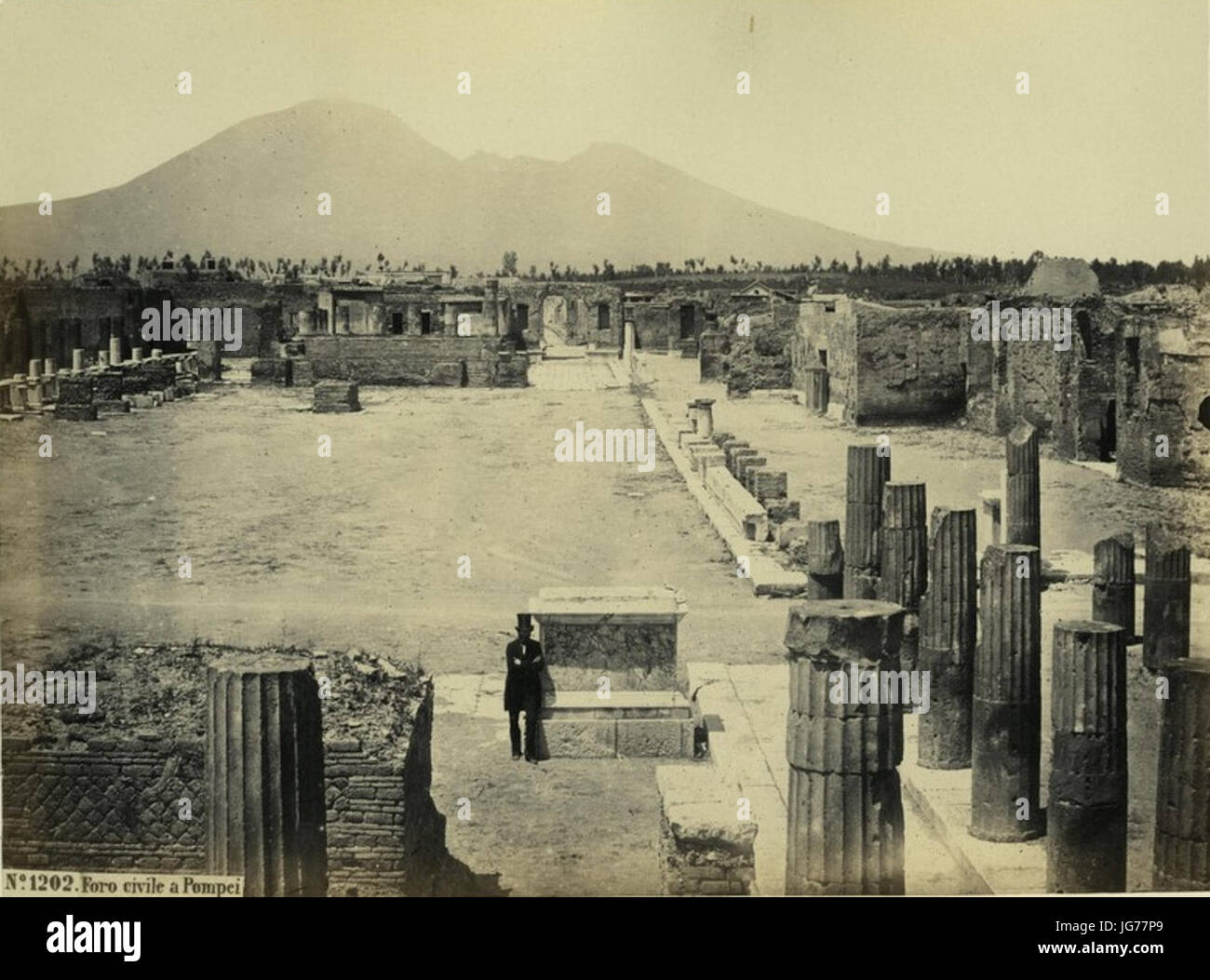 Giorgio Sommer - 281834-191429 n. 1202 bis - Foro civile un Pompei Banque D'Images