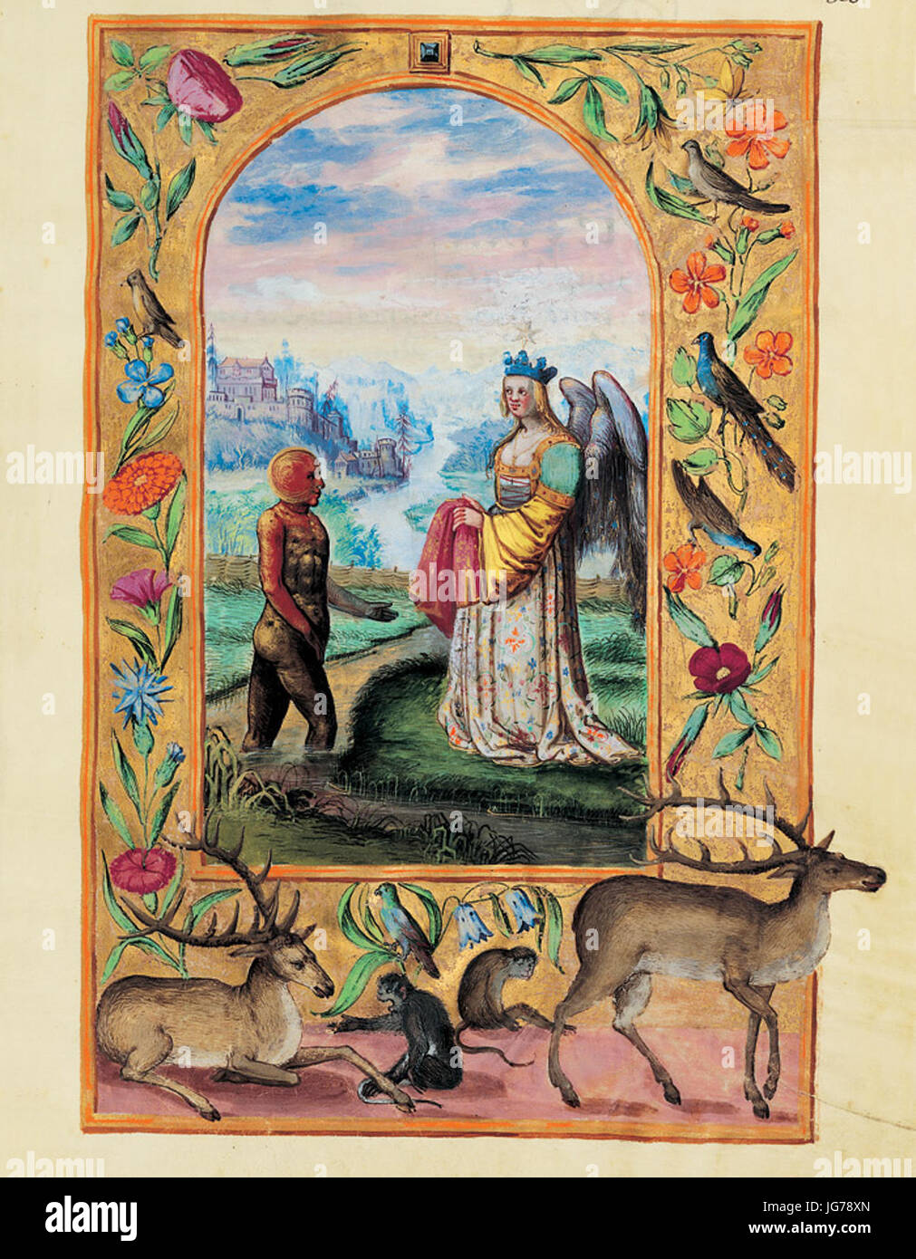 Splendor Solis - Traité d'Alchimie - Résurrection du marais (Les Sept Paraboles) Banque D'Images