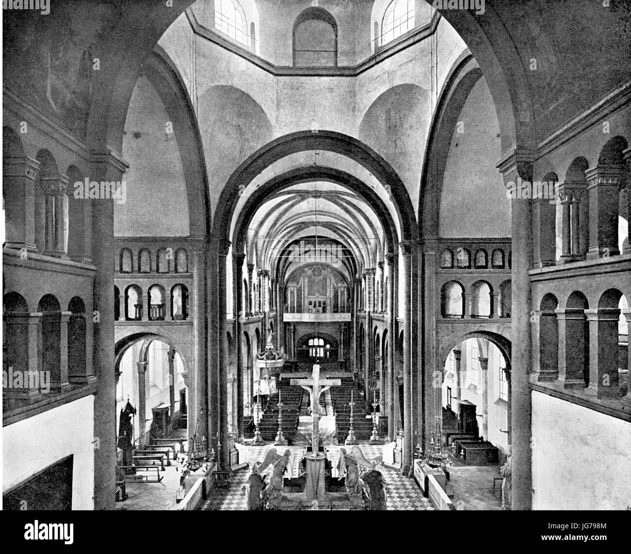Saint Aposteln Köln - Innenansicht - 1899 Banque D'Images