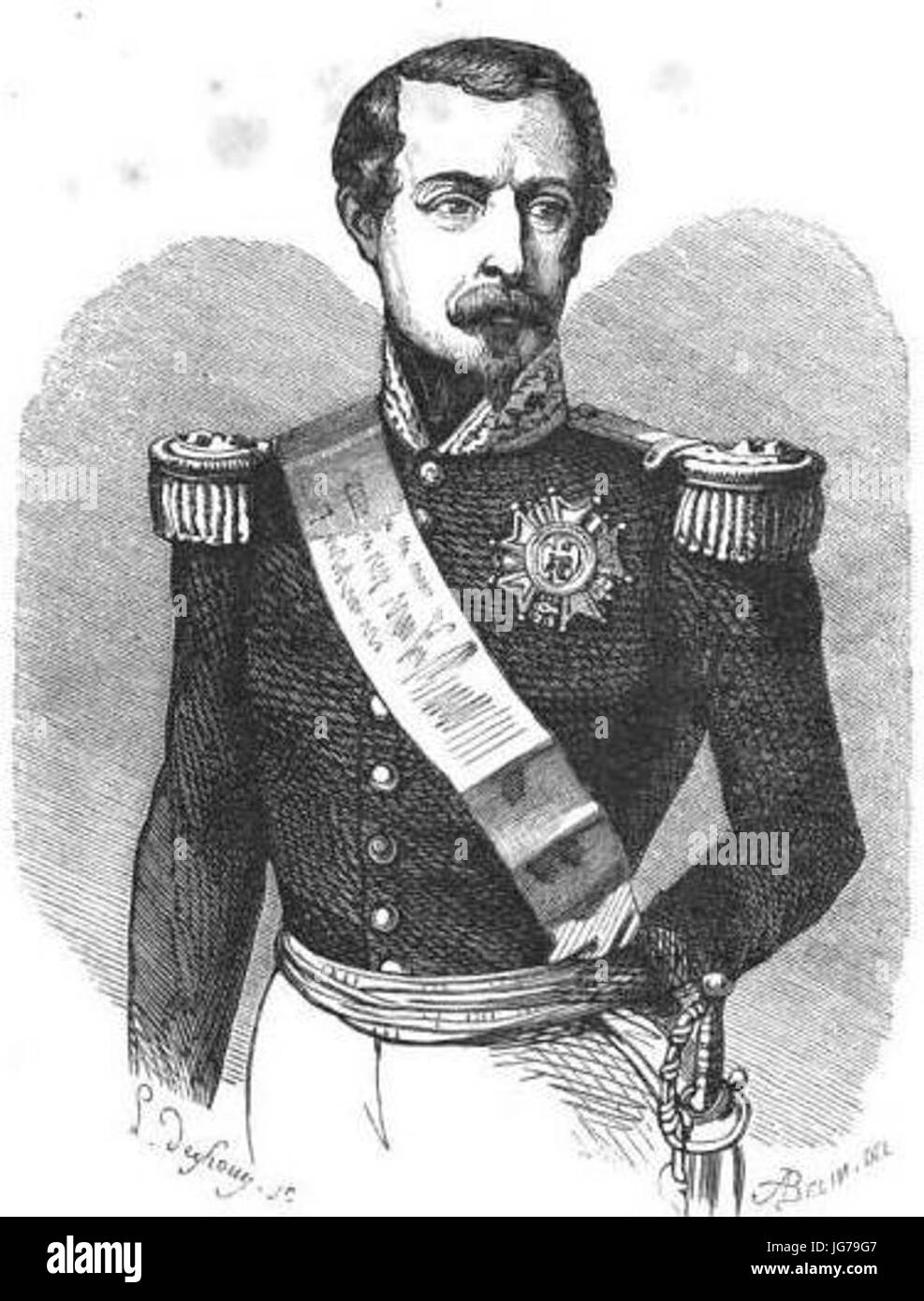 Louis-Napoléon Bonaparte président par A. Belin Banque D'Images