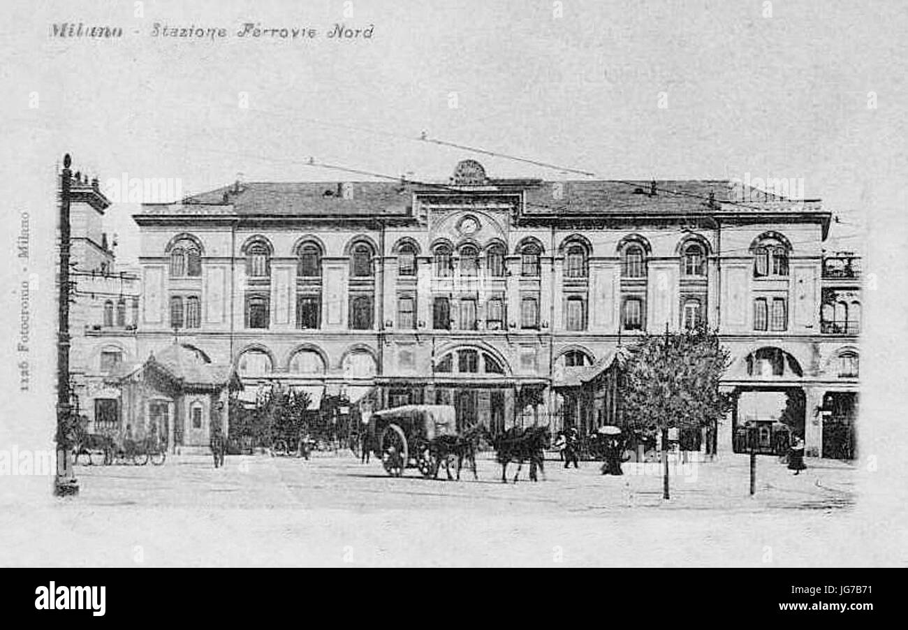 -Stazione-Ferrovie Nord-Milano-1900 Banque D'Images