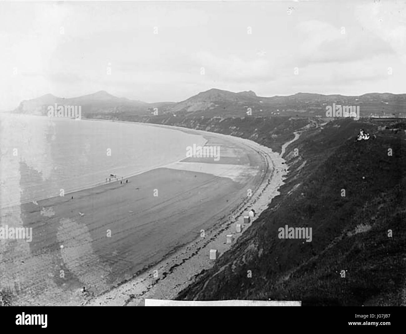 La plage de Nefyn Yr Eifl en arrière-plan les ANL3362098 28189629 Banque D'Images