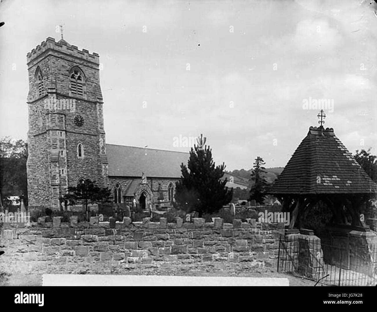 L'église Llanfair Caereinion ANL3364640 Banque D'Images