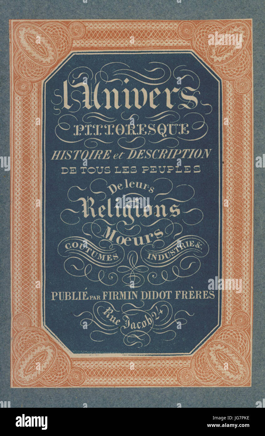 Page de titre de l'Univers série - Pouqueville François-Charles-hugues-laurent - 1835 Banque D'Images