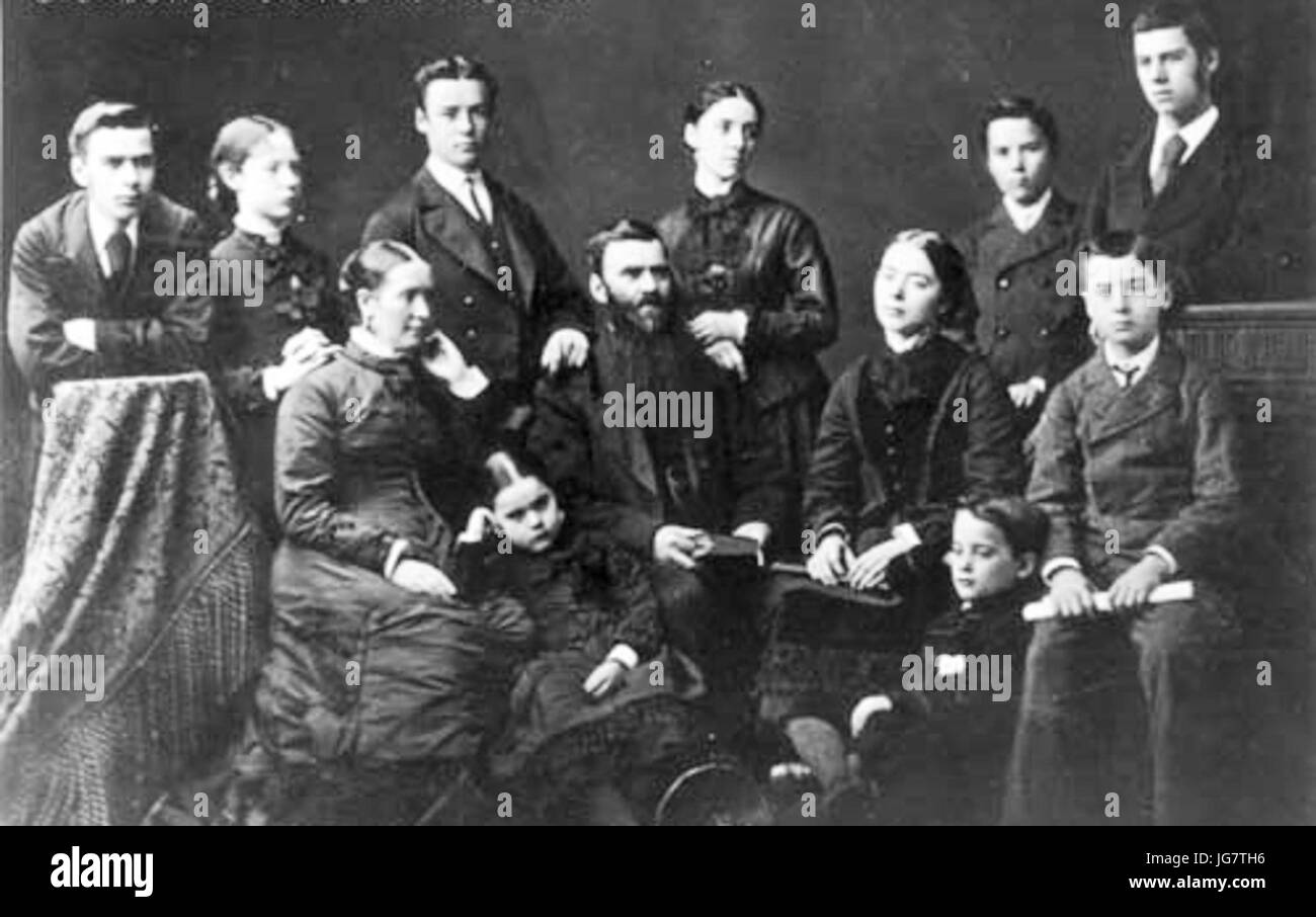 Tregillus famille Plympton Devon, Angleterre - 1880 Banque D'Images