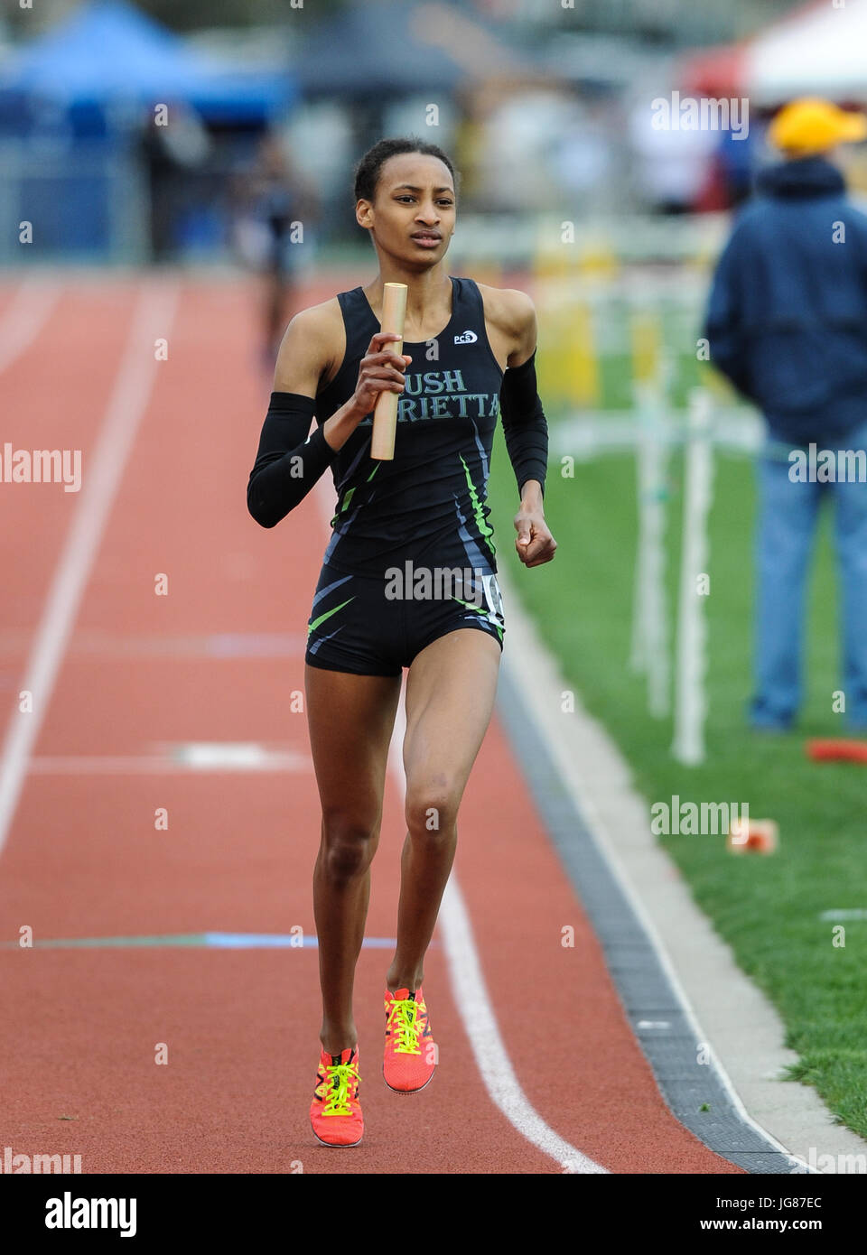 14 avril 2017 : Sammy Watson à la course relais d'Henrietta. Photo par Alan Schwartz/Cal Sport Media Banque D'Images