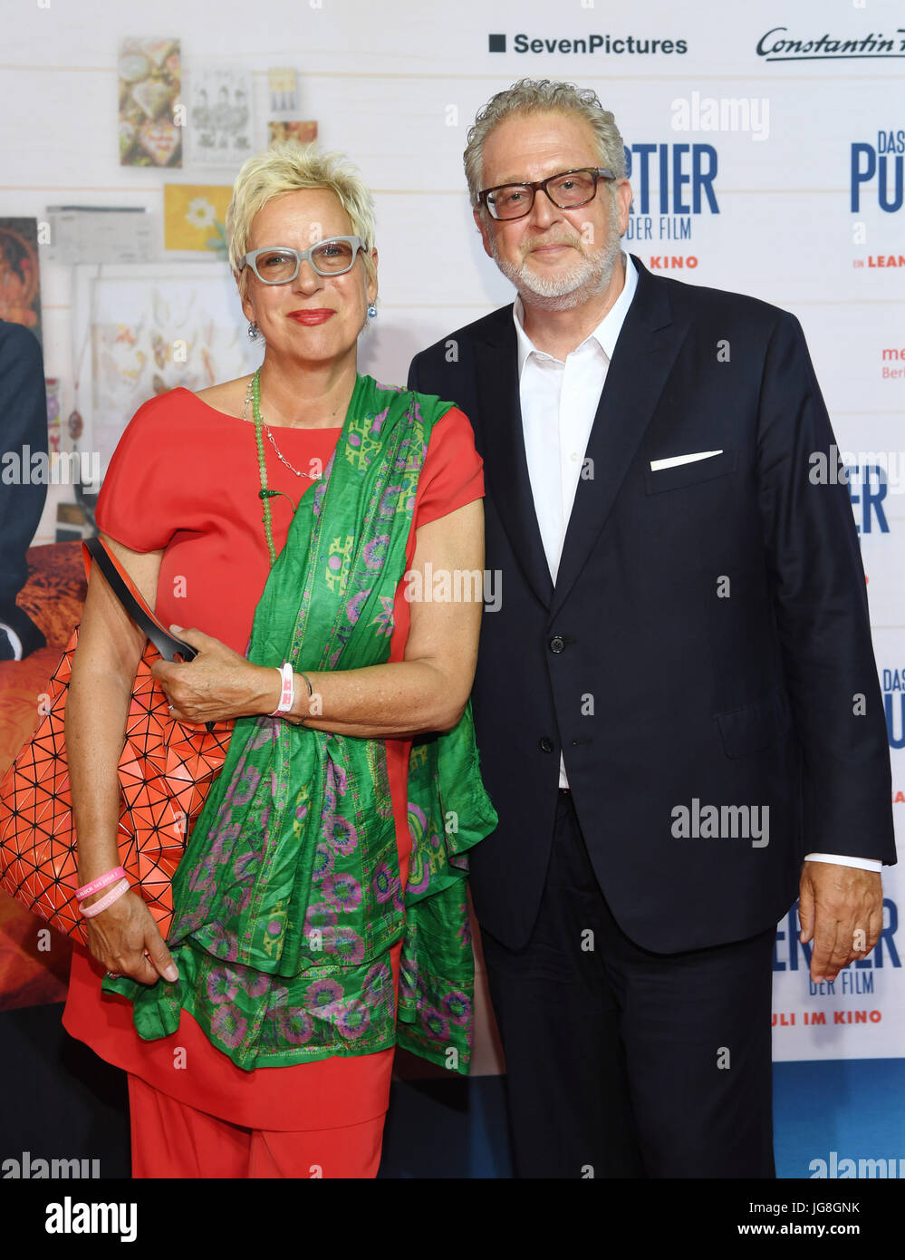 Munich, Allemagne. Le 04 juillet, 2017. Le directeur Doris Doerrie et producteur Martin Moszkowicz assister à la première du film 'Das' Pubertier à Munich, Allemagne, 04 juillet 2017. Les films dans les salles allemandes le 6 juillet 2017. Photo : Tobias Hase/dpa/Alamy Live News Banque D'Images