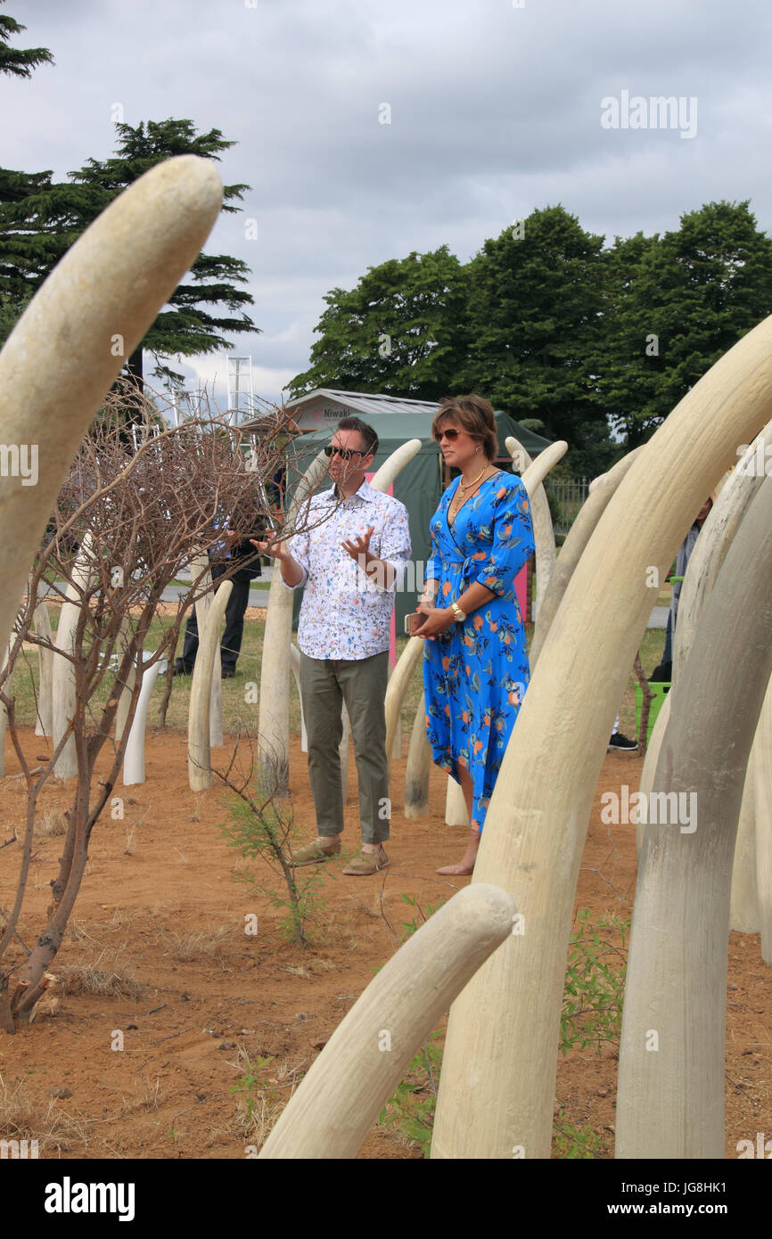 Kate Silverton et Mark Whyte. 'Pas à vendre'. Médaille d'argent. Jardin conceptuel. RHS Hampton Court Palace Flower Show 2017, London, England, UK Banque D'Images