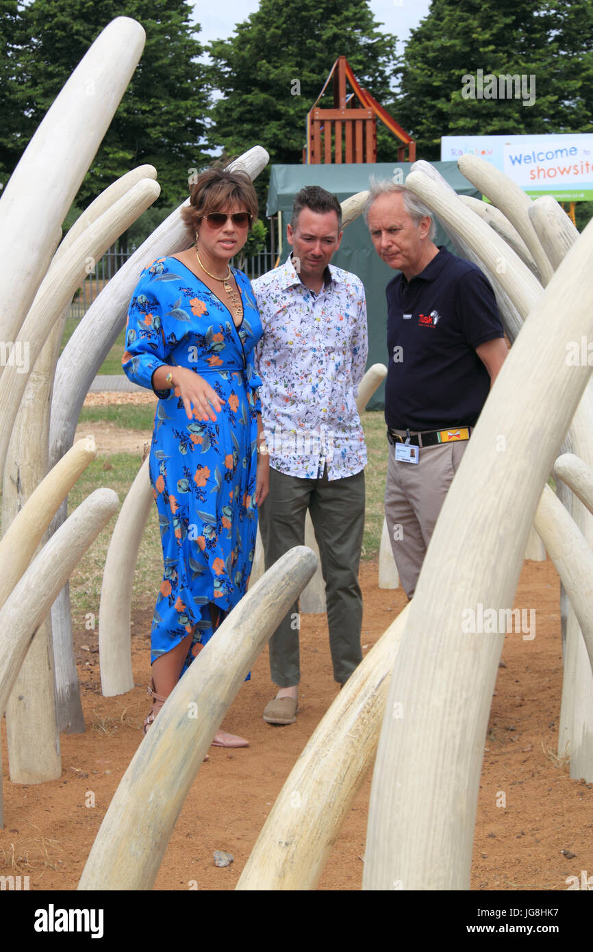 Kate Silverton, Mark Whyte et Charles Mayhew. 'Pas à vendre'. Médaille d'argent. Jardin conceptuel. RHS Hampton Court Palace Flower Show 2017, Londres, Royaume-Uni Banque D'Images