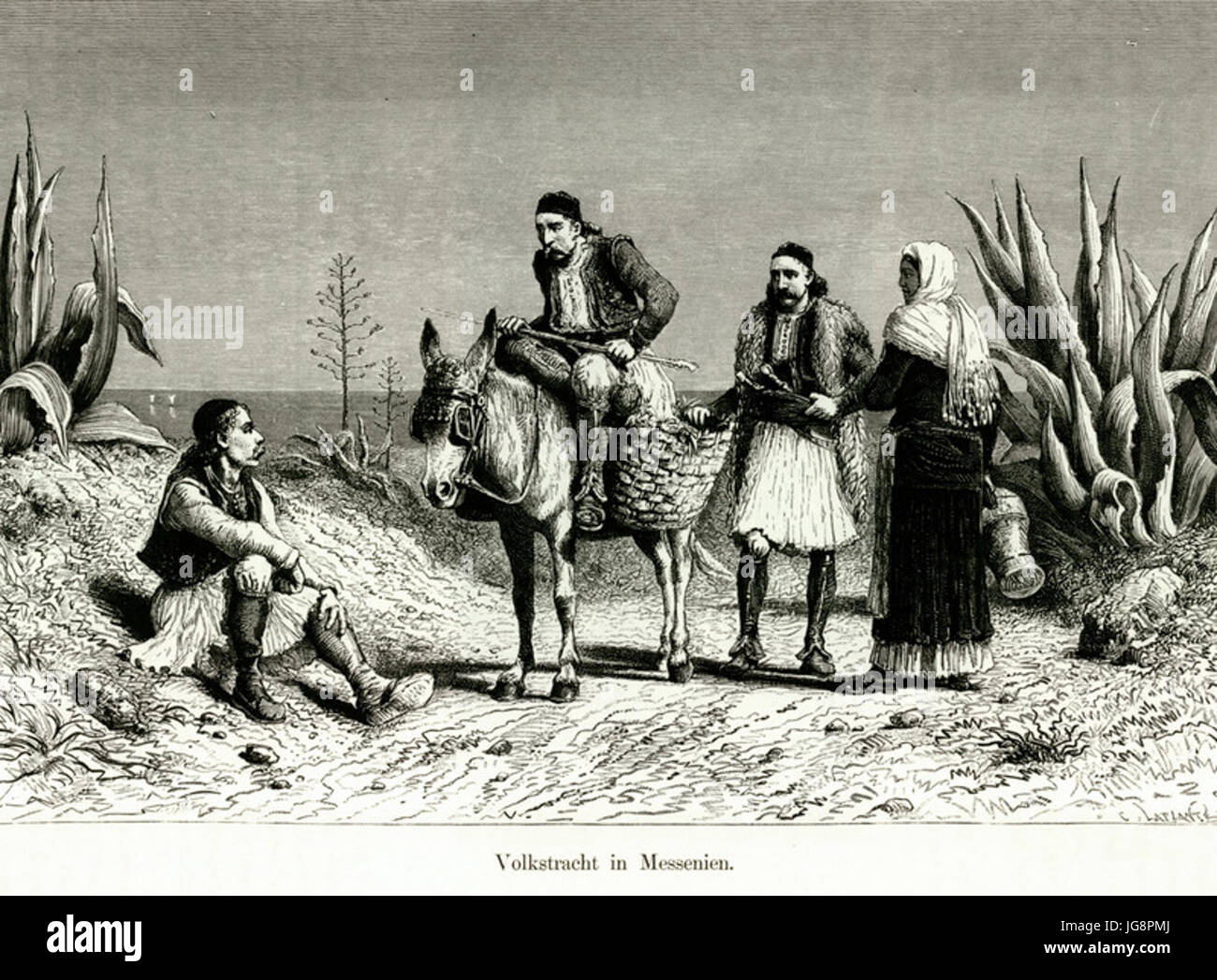 Dans Messenien Volkstracht - Schweiger Lerchenfeld Amand 28Freiherr von29 - 1887 Banque D'Images