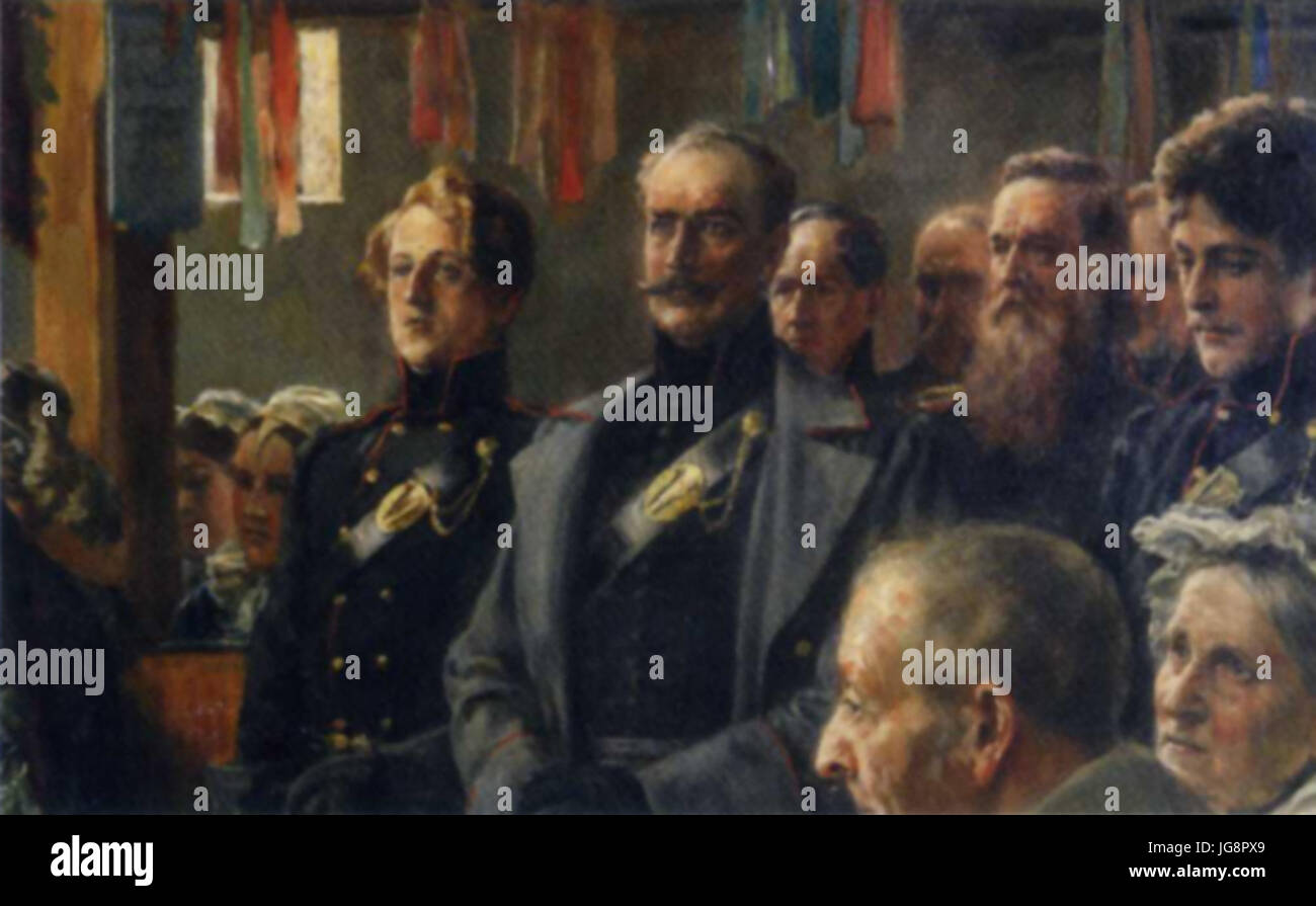 Vor dem Lützower Auszug der Jäger - Détail Banque D'Images