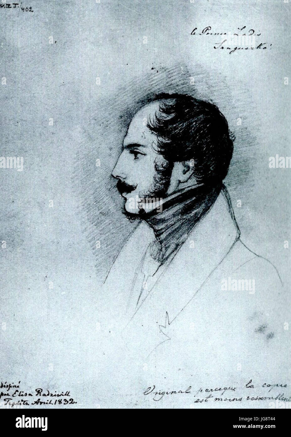 Władysław Sanguszko 1832 Banque D'Images
